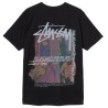 STUSSY TEE SHIRT NOIR TABLEAU ROSE