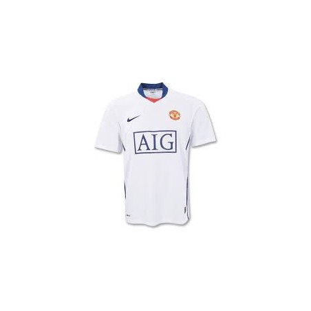 MAILLOT DE FOOT REPLICA NIKE MANCHESTER UNITED 08/09 BLANC