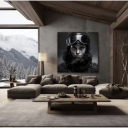 Frozen Resolve 100X100 CM Chromaluxe avec encadrement caisse DKP inox et bois