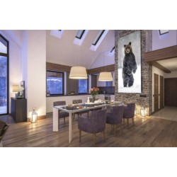 Whispering Winter 120X60 CM Dibond avec encadrement caisse DKP inox et bois