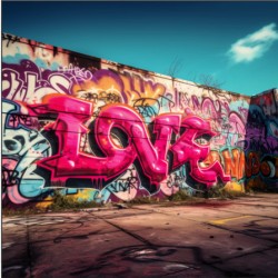 LOVE GRAFF 50X50 CM DIBOND...