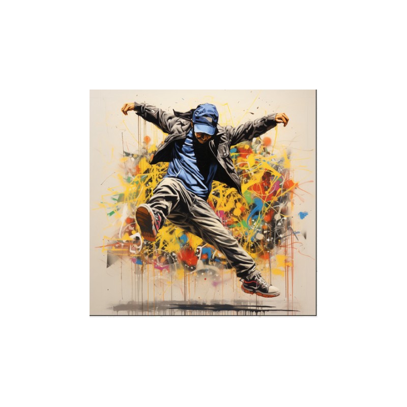 Breaker 50X50 cm Dibond encadrement petite caisse américaine noire