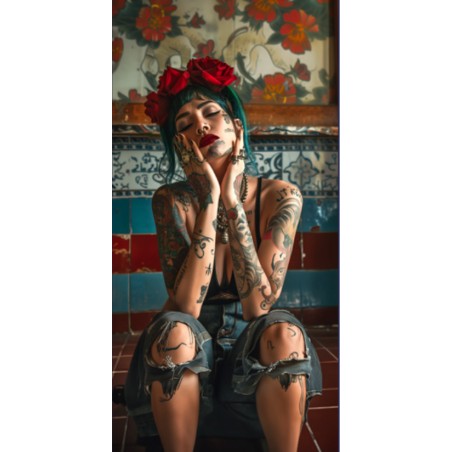 Women Tatoo 120X65CM cm Dibond sans encadrement