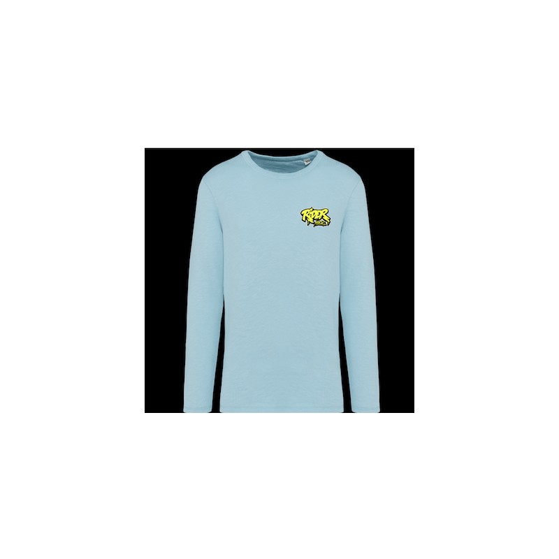 Rider Music Sweat Crewneck Unisexe Washed Sea Water Logo Brodé Jaune