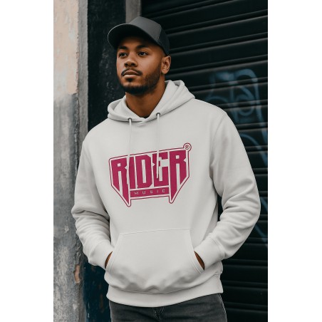 Rider Music Sweat Unisexe Off White Logo Rose
