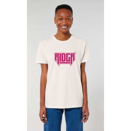 Rider Music Tee shirt Unisexe Off White Logo Fuchsia