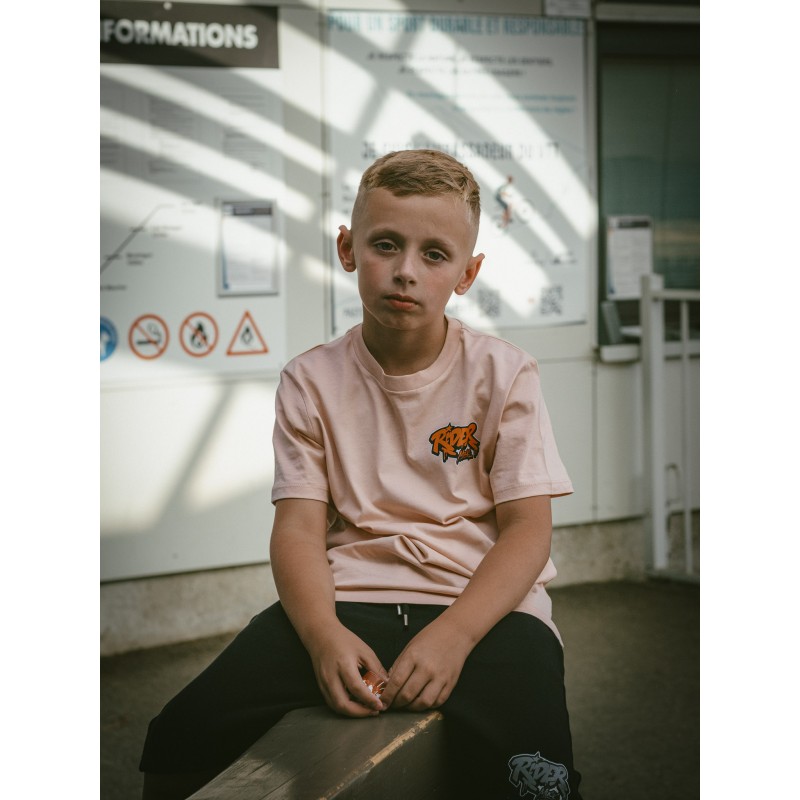Rider Music Short Unisexe Kids Noir Logo Blanc