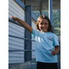 Rider Music Tee Shirt Kids Unisexe Caribean Blue Logo Blanc