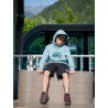 Rider Music Sweat Kids Teal Monstera Logo Vert/Bleu