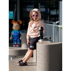 Rider Music Sweat Kids Unisexe Kids Fraiche Pêche Logo Orange