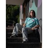 Rider Music Tee Shirt Unisexe Pool Blue Logo Rose