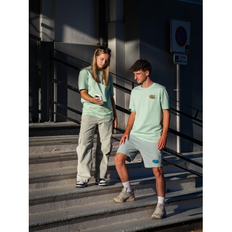 Rider Music Tee Shirt Unisexe Misty Jade Logo Khaki