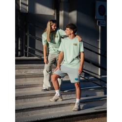 Rider Music Tee Shirt Unisexe Misty Jade Logo Khaki