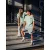 Rider Music Tee Shirt Unisexe Misty Jade Logo Khaki