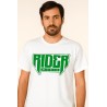 Rider Music Tee Shirt Blanc Unisexe Logo Vert