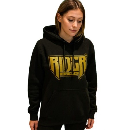 Rider Music Sweat Unisexe Noir Logo Or
