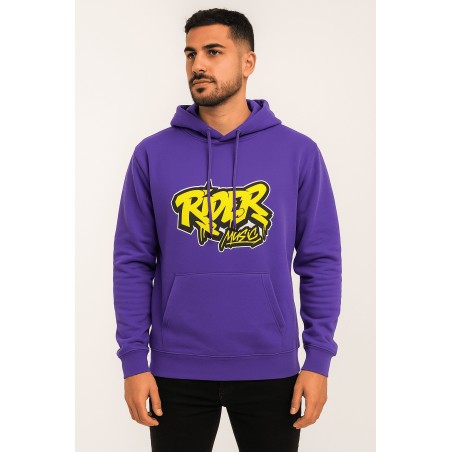 Rider Music Sweat Unisexe Purple Love Logo Jaune