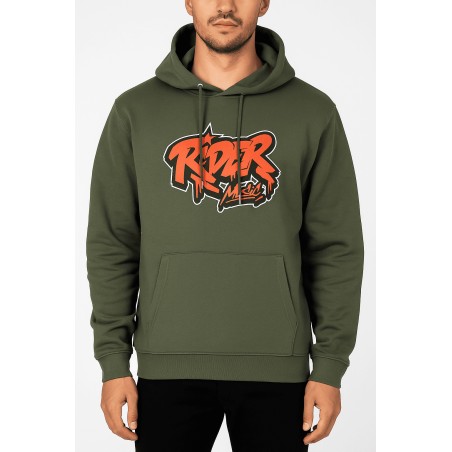Rider Music Sweat Khaki Logo Orange