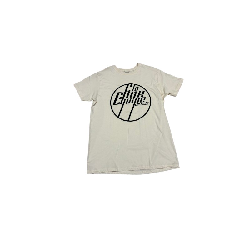 Hexaler "La Fine Équipe" Tee-shirt Beige logo noir
