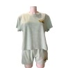 Rider Music Ensemble Éponge Femme Tee Shirt & Short Brook Green Logo Jaune