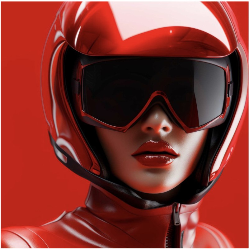 Crimson Aura 60X60 cm Dibond sans encadrement