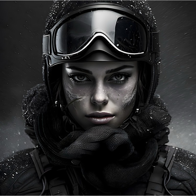 Frozen Resolve 100X100 CM Chromaluxe avec encadrement caisse DKP inox et bois