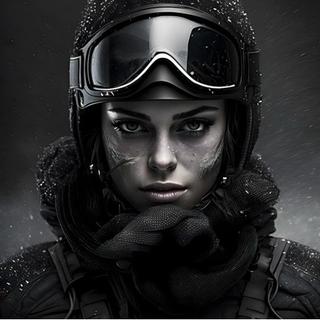 Frozen Resolve 100X100 CM Chromaluxe avec encadrement caisse DKP inox et bois