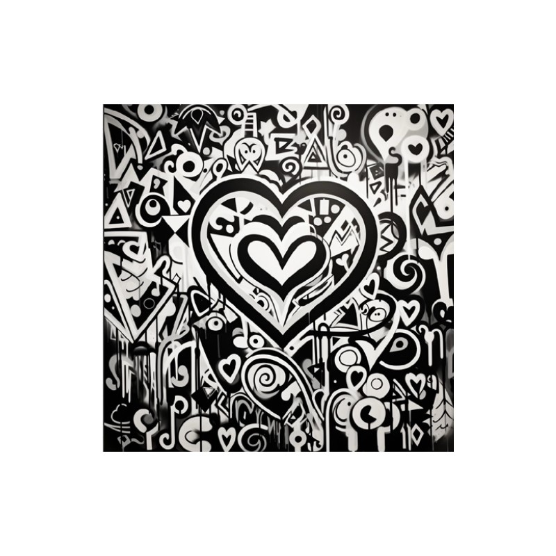 SAC2-001 90X90 cm Dibond encadrement petite caisse américaine noire
