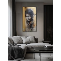 SAC2-084 150X80 cm Dibond avec encadrement petite caisse américaine noire