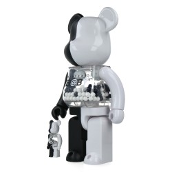 Bearbrick 400%+100% My First Baby Black & White