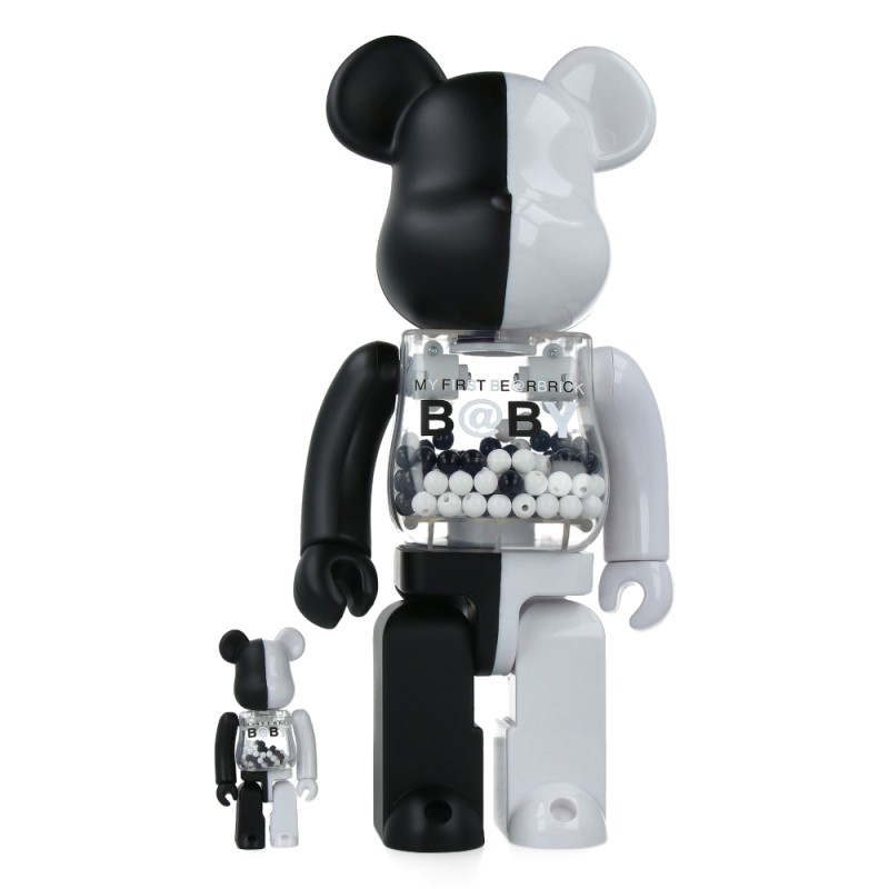 Bearbrick 400%+100% My First Baby Black & White